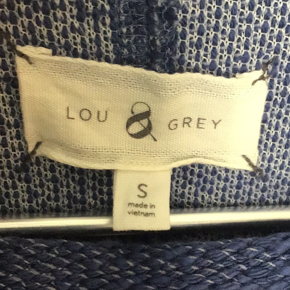 Lou & Grey > Blue High Slit Sweatshirt Small - Picture 6 of 8